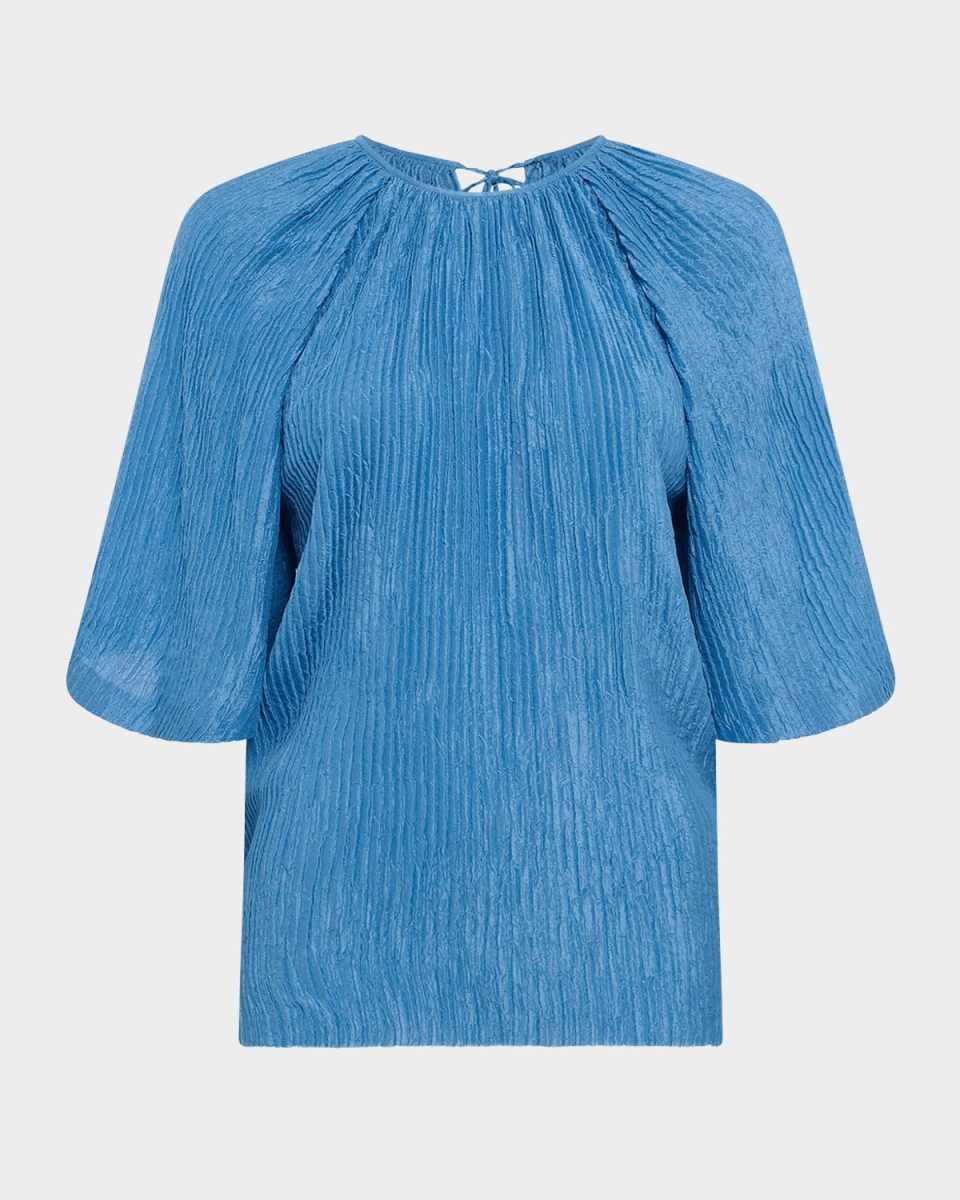 Nula Plisse Silk Top